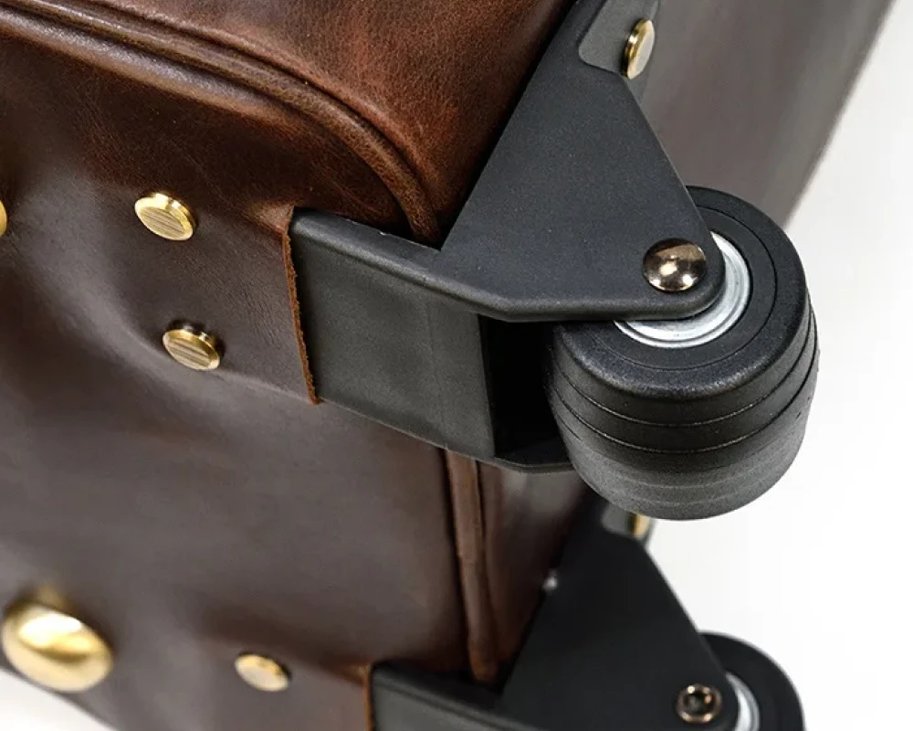 mens leather carry on travel bag